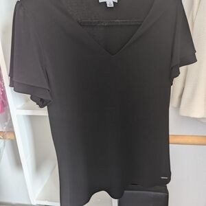 Calvin Klein Black Short Sleeve Blouse